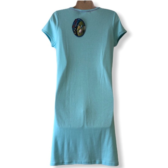 MUDD LIGHT BLUE GRAPHIC FUNNY NIGHT GOWN - Picture 3 of 5